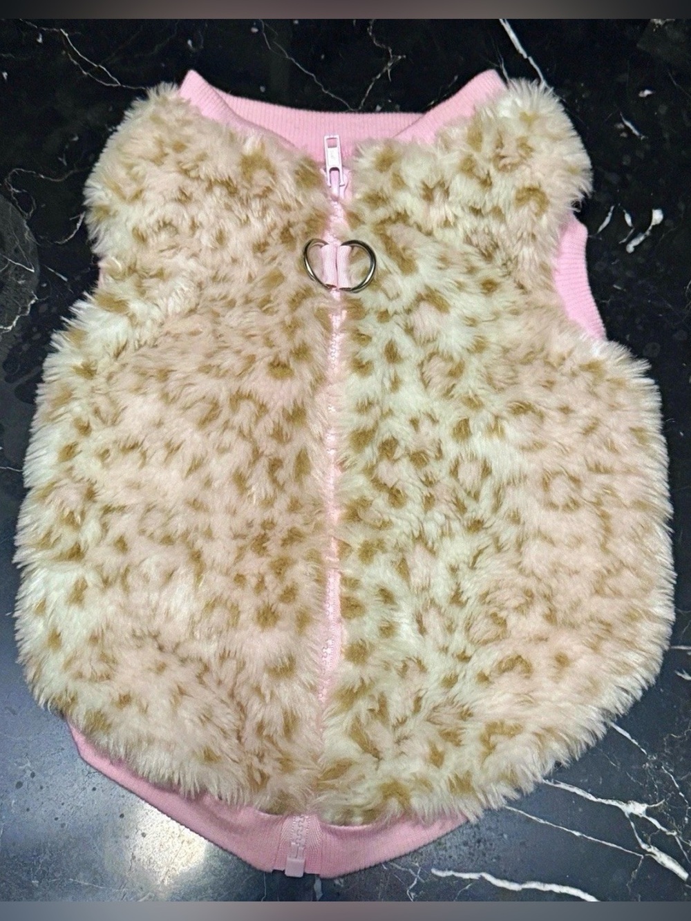 💋SMOOCHIE POOCH💋 CHEETAH FAUX FUR ZIP BOMBER JACKET🐾